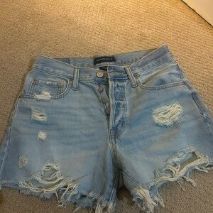 Aeropostale 90s High Rise Distressed Jean Shorts